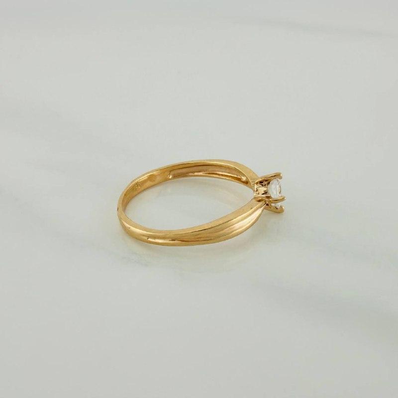 Anillo Solitario 1.5gr / T5 3/4 / 3/4 in / Oro Amarillo 18K $