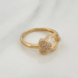 Hearts Ring 2.35gr / T6 / 18K Yellow Gold &