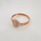 Cuban Crown Ring 1.9 g / T6 3/4 Two-Tone White Rose Gold 18K