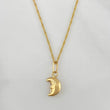 Set Cadena Lazo + Dije Luna / 1,2 gr / 15 3/4 in Oro Amarillo 18K