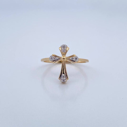Cross Ring 1.75gr / Size 6 1/4 / 18K Gold &