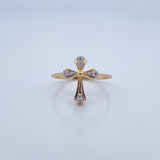 Cross Ring 1.75gr / Size 6 1/4 / 18K Gold &