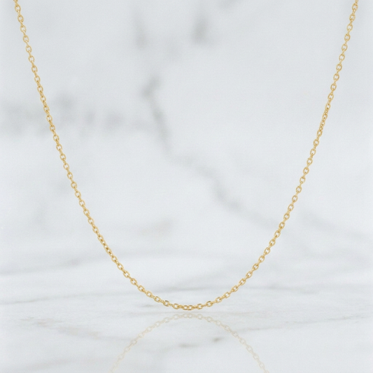 Cadena Aro Seguido 1.25g / 20 in / 0.9mm Oro Amarillo 18K
