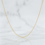 Classic Link Chain 1.25g / 20 in / 0.9mm 18K Yellow Gold