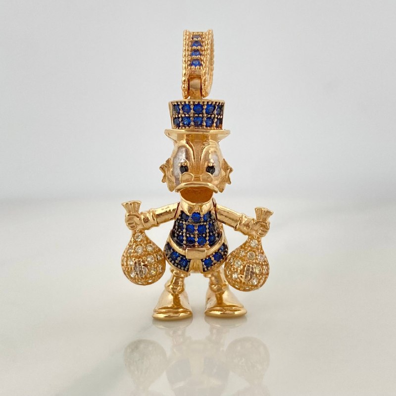 Pendant Duck Money Bag 5.6 g / 1 1/2 in 18K Yellow Gold