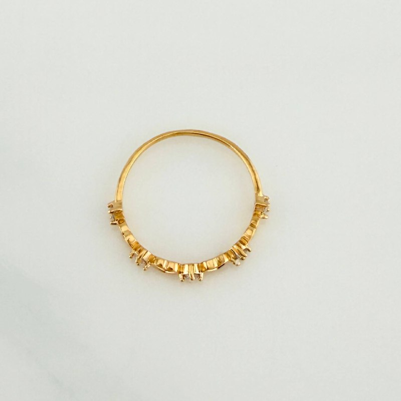 Intercepted Hearts Channel Ring 1.45 g / T7 3/4 18K Yellow Gold