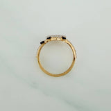 Anillo Corazon Devil 2.45gr / T5 1/4 / 3/4 in / Tres Oros 18K $