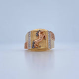 Anillo Caballo 9.25gr / T10 1/2 / Tres Oros 18K &