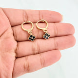 Hoop Earrings Clover 3.3 g / 1 in Yellow Gold 18K
