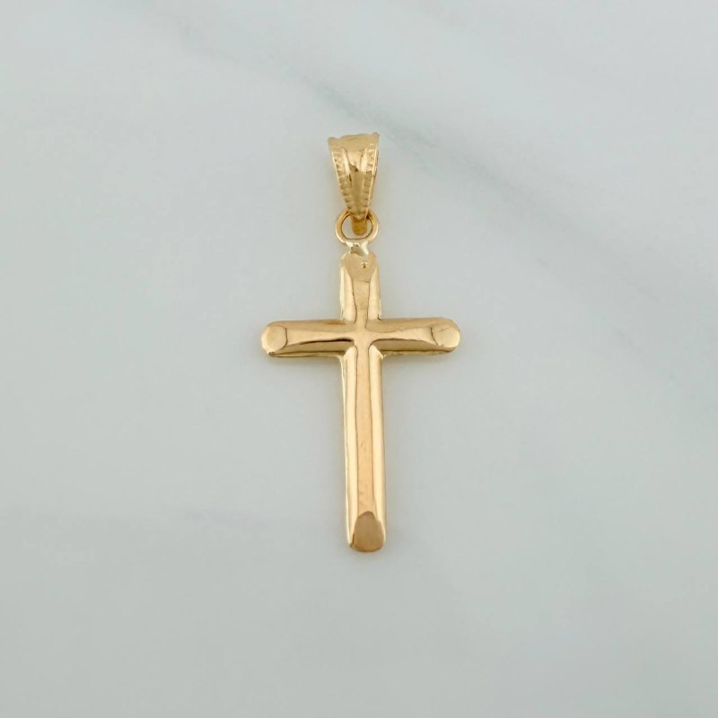 Pendant Cross 0.6gr / 1 in / 18K Yellow Gold %