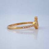 Tiara Ring 1.55gr / Size 6 1/4 / 18K Gold $