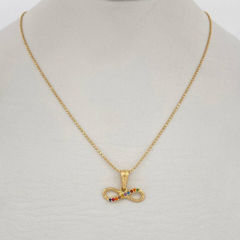 Military Pendant and Chain Set + Infinity 2gr / 18K Gold $