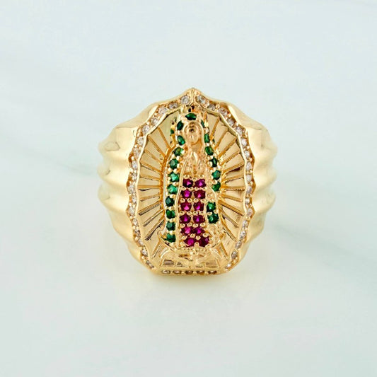 Anillo Virgen De Guadalupe 7.25 g / T9 1/4 Oro Amarillo 18K