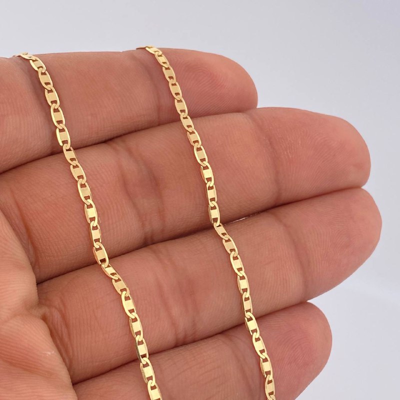 Flat Mariner Chain 4.55gr / 60cm / 18K Yellow Gold +3 $