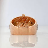 Anillo Corona 11.8 g / T10 1/2 Dos Oros Blanco Rosa 18K