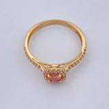 Anillo Halo Cuadrado 2.2gr / T6 1/2 / Oro Amarillo 18K &