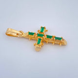 Baroque Cross Pendant 2.3gr / 1 1/4 in / 18K Gold