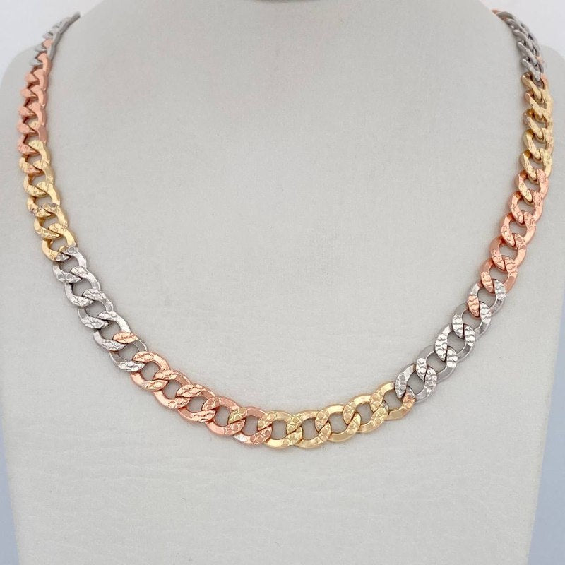 Cuban Links 20gr / 23 3/4 in / Three Golds +3 14K Italy &