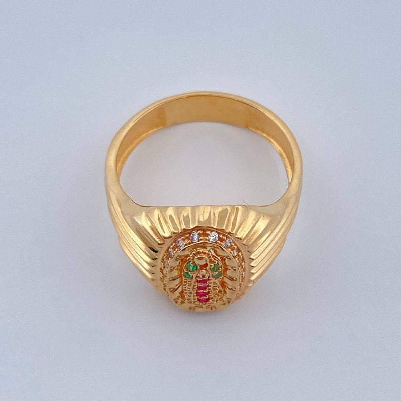 Virgin of Guadalupe Ring 4.65gr / Size 7 1/2 / 18K Gold