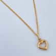 Set Cadena y Dije Mini Cubana + Silueta Corazon 1.5gr / Oro Amarillo 18K (Oferta) $