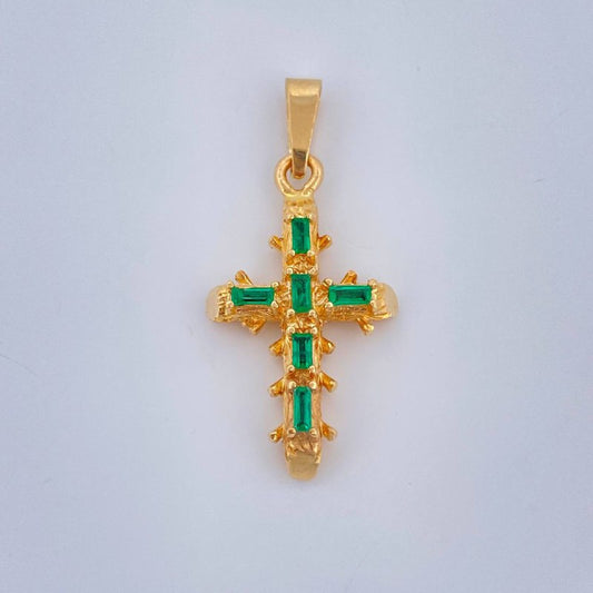 Baroque Cross Pendant 2.3gr / 1 1/4 in / 18K Gold