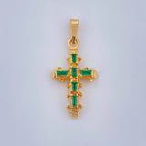 Baroque Cross Pendant 2.3gr / 1 1/4 in / 18K Gold