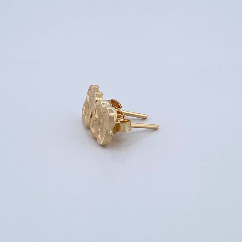 Stud Earrings Clover 1.2gr / 18K Gold $