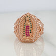 Anillo Virgen De Guadalupe 5.5 g / T9 1/4 Oro Rosa 18K