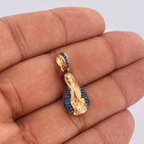 Pendant Virgin Guadalupe Silhouette 2.75gr / 1.0in / Two Tone Black Yellow 18K $