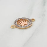 Herraje Corona 1.7 g / 3/4 in Tres Oros 18K