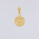 Pendant Circle Letter A 0.4g / 1/2 in 18K Yellow Gold