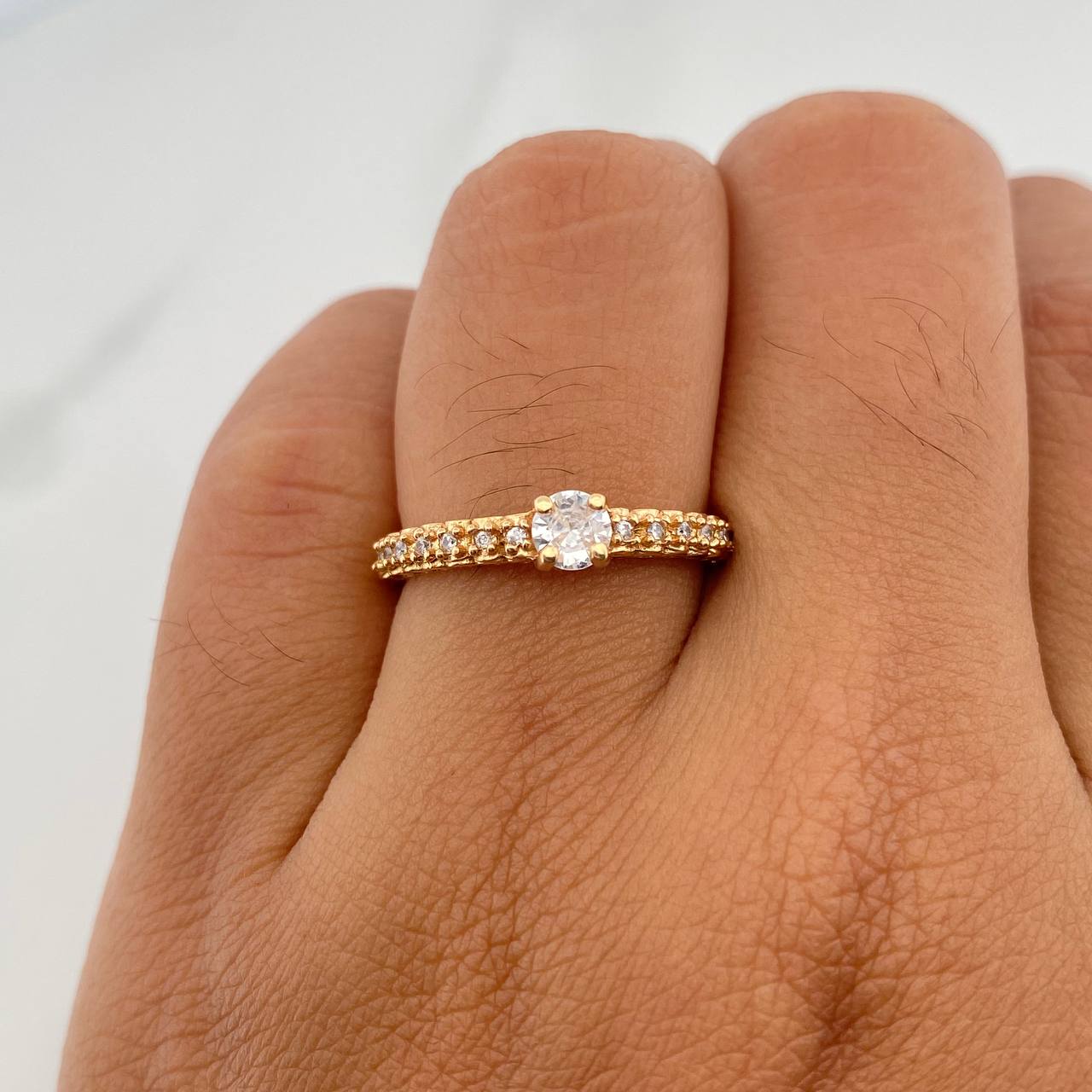 Anillo Solitario Churumbela 2gr / T5 3/4 / 3/4 in / Oro Amarillo 18K $