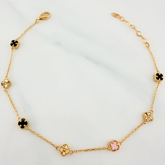 Pulso Trebol Aro Seguido 3.15 g / 8 1/4 in / 4.1 mm Oro Amarillo 18K