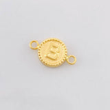 Charm Circle Letter B 0.6g / 3/4 in Yellow Gold 18K