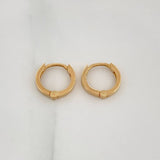 Hoop Earrings Plain 1.65 g / 1/2 in Yellow Gold 18K