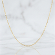 Mirror Flower Chain 0.6g / 18 in / 1.25mm Yellow Gold 18K