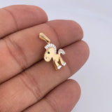 Pendant Articulated Horse 1.9gr / 2.5cm / 18K Gold &