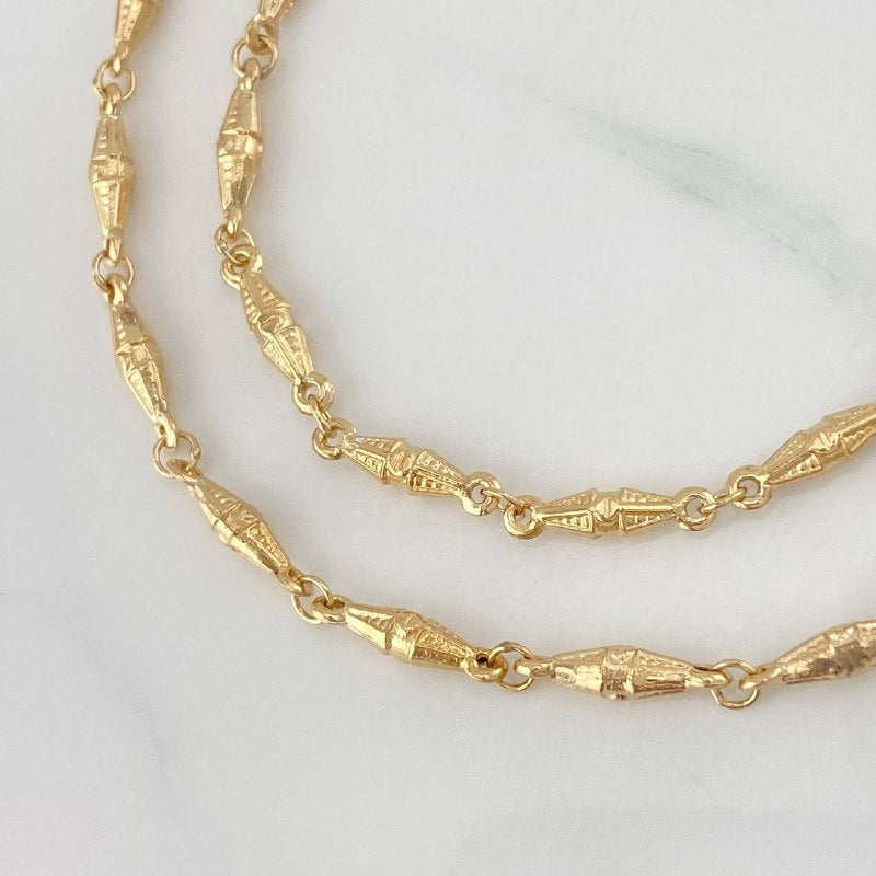 Rustic Dubai Chain 9.7 g / 20 1/4 in / 3 mm 18K Yellow Gold