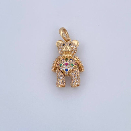 Articulated Bear Pendant 4gr / 1.0in / 18K Gold &