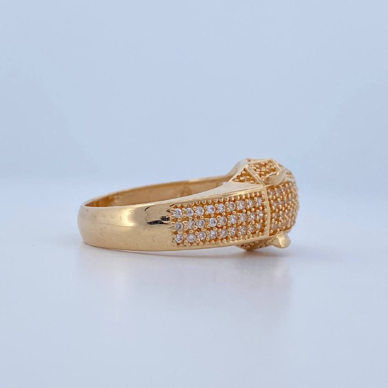 Anillo Pantera 7.45gr / T8 1/2 / Oro Amarillo 18K &