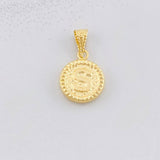 Dije Circulo Letra S 0.6g / 3/4 in Oro Amarillo 18K