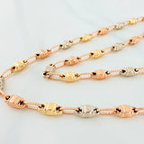 Cadena Rustica Barril 7.7 g / 18 1/2 in / 3.5 mm Tres Oros 18K