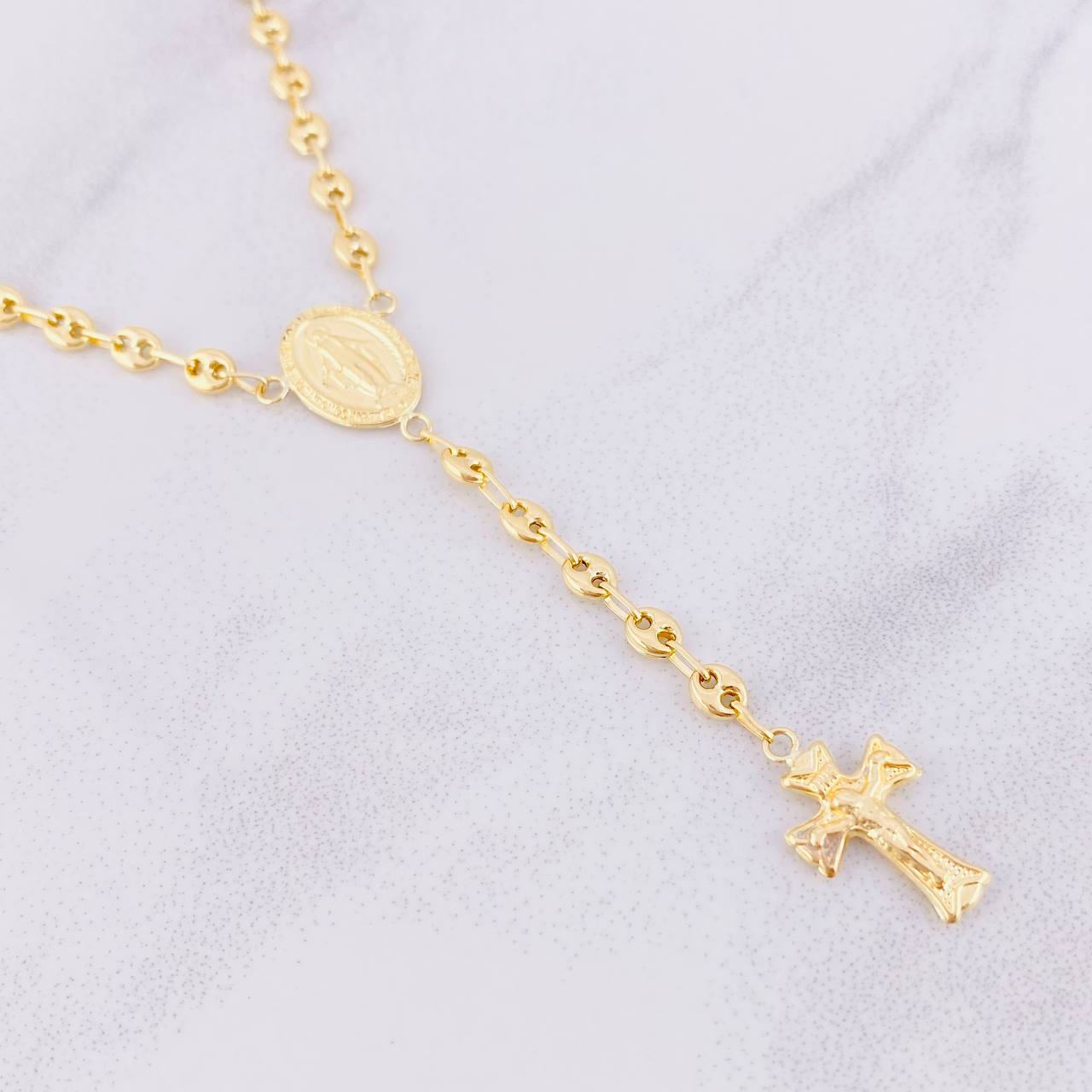 Rosario GC Virgen Milagrosa 8.55g / 26 in / 3.8mm Oro Amarillo 18K