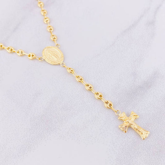 Rosary GC Miraculous Virgin 8.55g / 26 in / 3.8mm Yellow Gold 18K