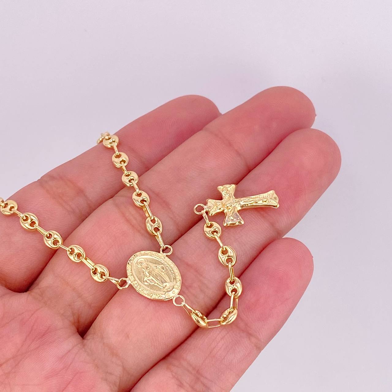 Rosario GC Virgen Milagrosa 8.55g / 26 in / 3.8mm Oro Amarillo 18K