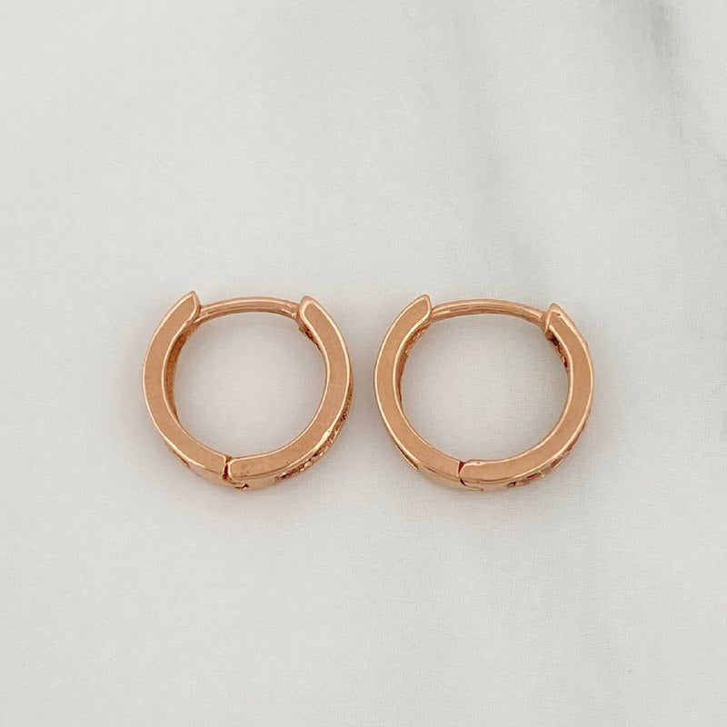 Candongas Carril 1.15 g / 1/2 in Oro Rosa 18K