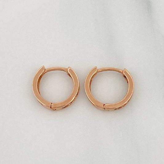 Candongas Carril 1.15 g / 1/2 in Oro Rosa 18K