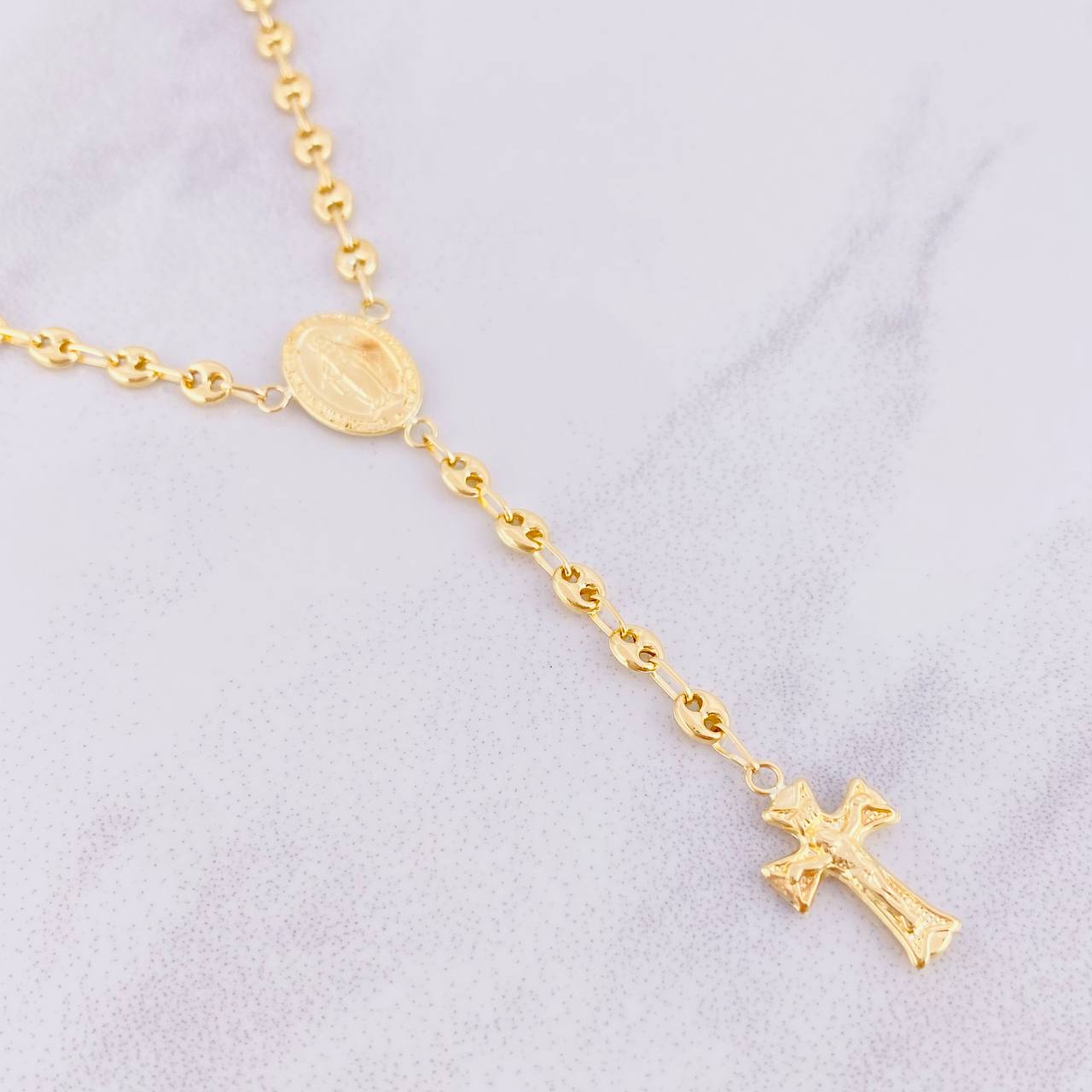Rosario GC Virgen Milagrosa 7.25g / 20 in / 3.75mm Oro Amarillo 18K
