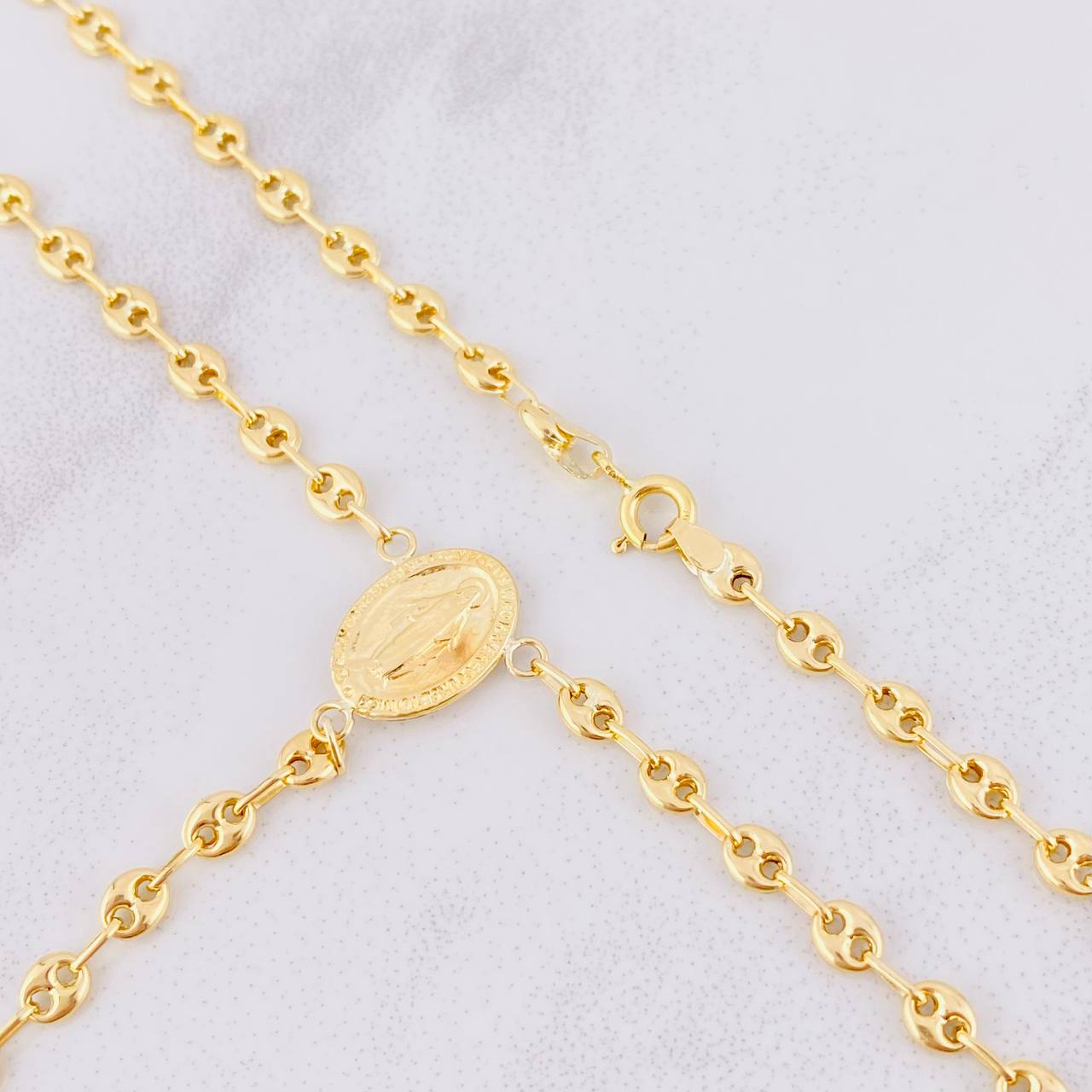 Rosario GC Virgen Milagrosa 7.25g / 20 in / 3.75mm Oro Amarillo 18K