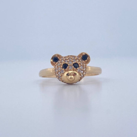 Anillo Rostro Oso 2.2gr / T7 / Oro Amarillo 18K &